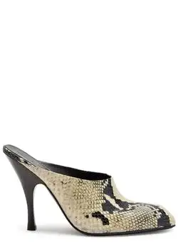 Khaite | Colt 100 python-effect leather mules