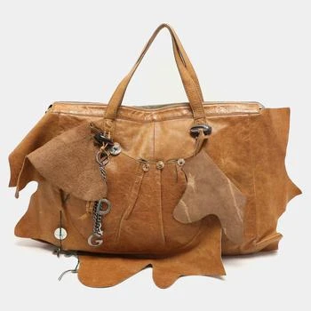 Dolce & Gabbana | Dolce & Gabbana Brown Leather Embellished Tote