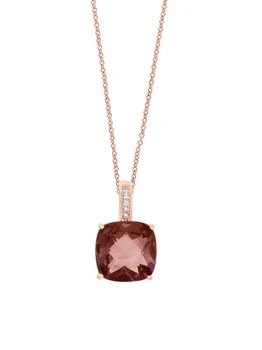 Effy | June 14K Rose Gold, Smoky Quartz
0.02 TCW Diamond Pendant Necklace