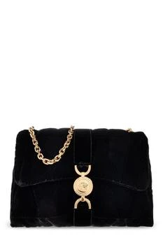 Versace | Versace Kleio Chain-Linked Velvet Shoulder Bag