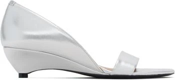 Jil Sander | Silver Low-Heel Heeled Sandals