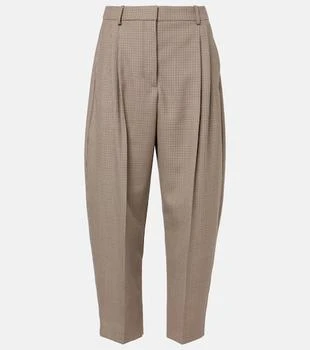 Stella McCartney | Houndstooth cropped wool wide-leg pants