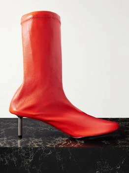 Jil Sander | Leather Ankle Boots - Tomato red - IT35