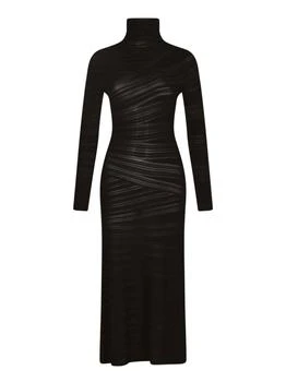 Giorgio Armani Asymmetric Long-Sleeved Dress