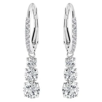 Attract Trilogy Rhodium Plated Drop Earrings