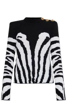 Balmain | Balmain Two-Toned Knitted Jumper
