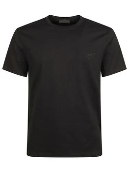 Prada | Prada Logo Embroidered Crewneck T-Shirt