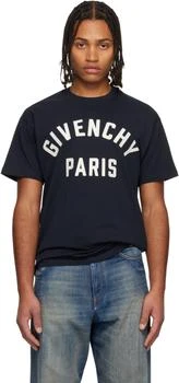 Givenchy | Navy 'Givenchy Paris' Embroidery T-shirt