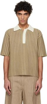 Jil Sander | Beige Cotton Knit Polo