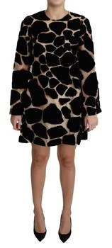 Dolce & Gabbana | Giraffe Print Shift Mini Women's Dress