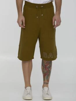 Balmain | Balmain Reflective Logo Bermuda Shorts