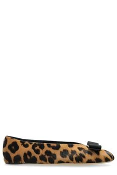 Salvatore Ferragamo | Ferragamo Leopard Printed Vara Bow Ballet Flats