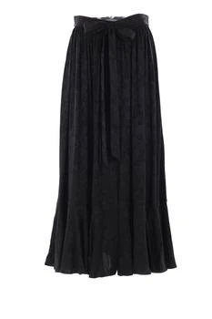 Chloé | Chloé Rose Jacquard Gathered Midi Skirt