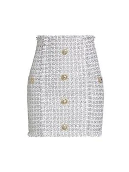 Balmain | Buttoned Tweed Miniskirt