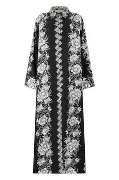 Valentino | Valentino Floral Printed Long-Sleeved Dress