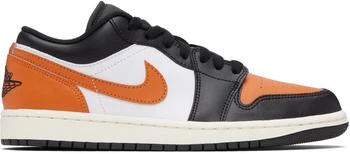 Black 
Orange Air Jordan 1 Low Sneakers