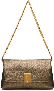 Tom Ford | Gold Hammered-Effect Fabric Nobile Mini Bag