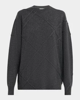 Dries Van Noten | Timona Cashmere Crossed Textured Stitch Sweater