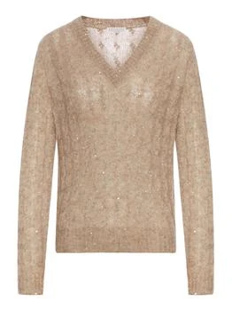 Brunello Cucinelli | Brunello Cucinelli Embellished V-Neck Jumper