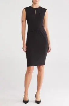 off the shoulder black midi dress Black Half Sleeve Off Shoulder Ribbed Midi Dress Small / Black main image 0