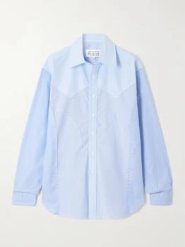 MAISON MARGIELA | Paneled Cotton-poplin Shirt - Light blue - IT42