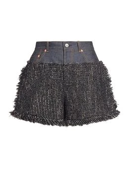 Sacai | Mixed-Media Tweed Shorts