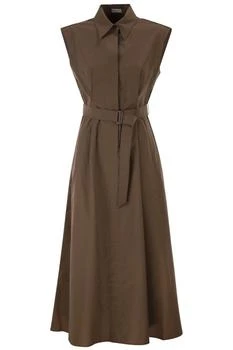 Brunello Cucinelli | Brunello Cucinelli Sleeveless Belted Dress