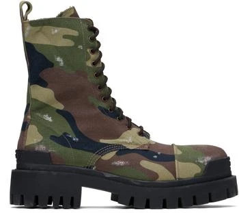 Balenciaga | Khaki Strike Boots