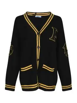 Prada | Prada Logo-Appliquéd Button-Up Cardigan