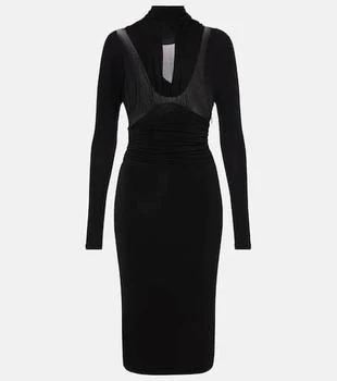 Yves Saint Laurent | Gathered jersey midi dress