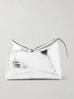 Khaite | Lina Metallic Crinkled-eel Pouch