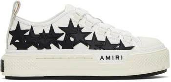 White 
Black Stars Court Low Sneakers