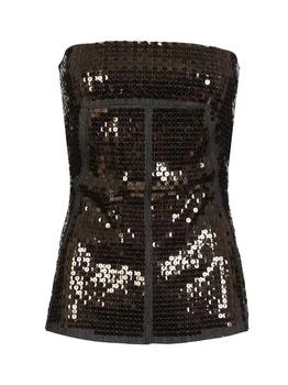 Rick Owens | Rick Owens Sequin Zip Bustier Top
