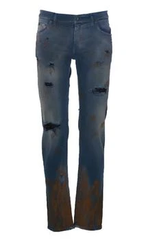 Dolce & Gabbana | Dolce & Gabbana Logo Plaque Distressed Jeans
