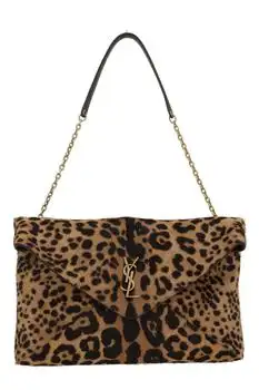Yves Saint Laurent | Saint Laurent Cassandre Leopard Patterned Large Pouch