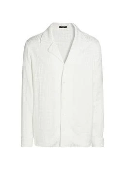 Balmain | Monogram Jacquard Button-Front Shirt