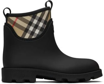 Burberry | Black Rubber Marsh Stamp Low Boots