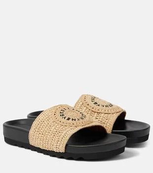 Stella McCartney | Elyse logo raffia slides