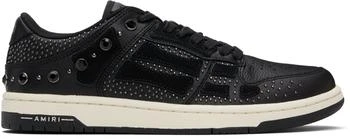 AMIRI | Black Crystal Studded Skel Top Low Sneakers