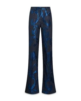 ETRO | Printed Flared Leg Jeans in Blue Multi