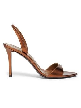 Giuseppe Zanotti | Sophie 90MM Metallic Leather Slingback Sandals