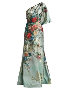 One-Shoulder Organza A-Line Gown