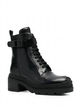Salvatore Ferragamo | Women
s Chunky Leather Biker Boots In Black