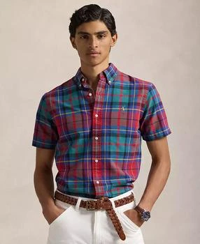 Men's Classic-Fit Plaid Oxford Shirt
