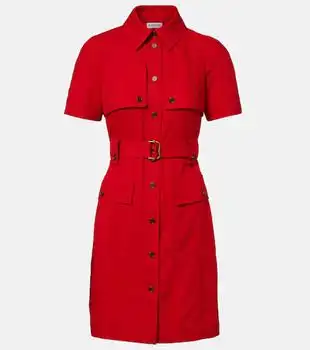 Burberry | Belted wool shirt dress