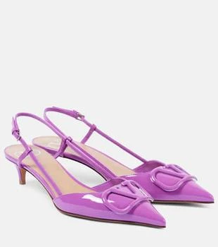 Valentino | VLogo Signature patent leather slingback pumps