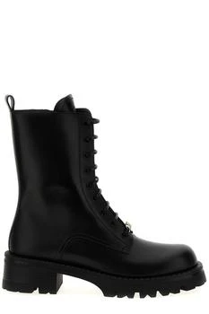 Versace | Versace Vagabond Round-Toe Lace-Up Army Boots