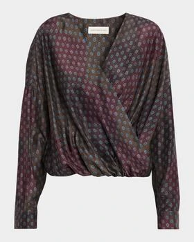 Dries Van Noten | Camiel Printed Long-Sleeve Wrap Top
