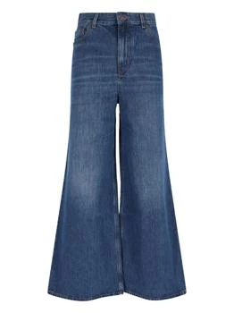 Chloé | Chloé Logo Patch Wide-Leg Jeans