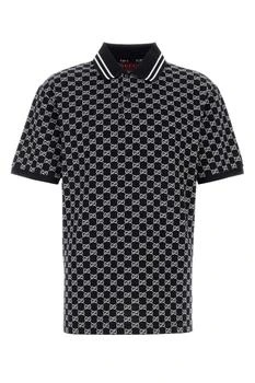 Gucci All-Over Monogrammed Collared Polo Shirt